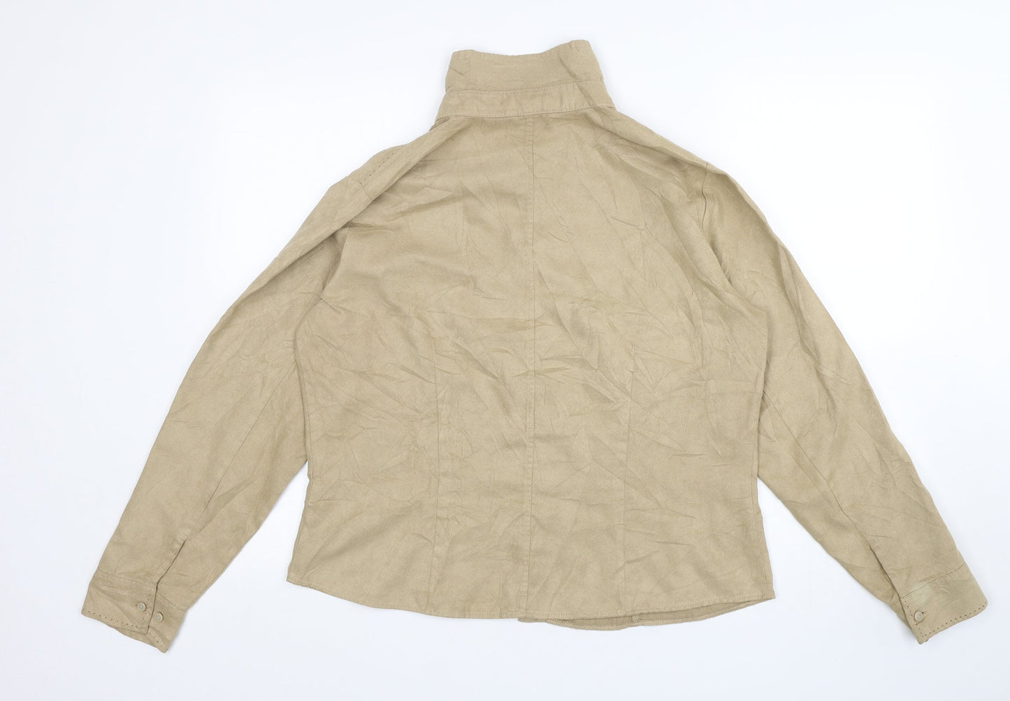 Womens UK Size 18 Marks and Spencer Beige Basic Button-Up
