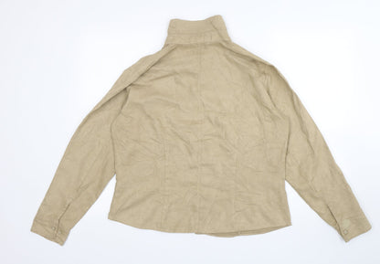 Womens UK Size 18 Marks and Spencer Beige Basic Button-Up