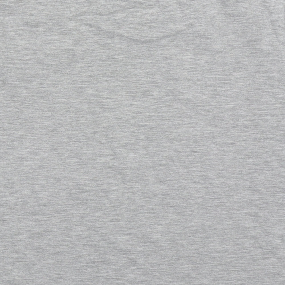 Marks and Spencer Girls Grey  Cotton Basic T-Shirt Size 11-12 Years Crew Neck Pullover - friends