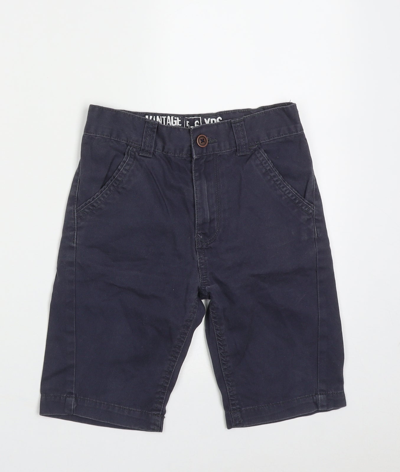 George Boys Blue  Cotton Bermuda Shorts Size 5-6 Years  Regular Buckle