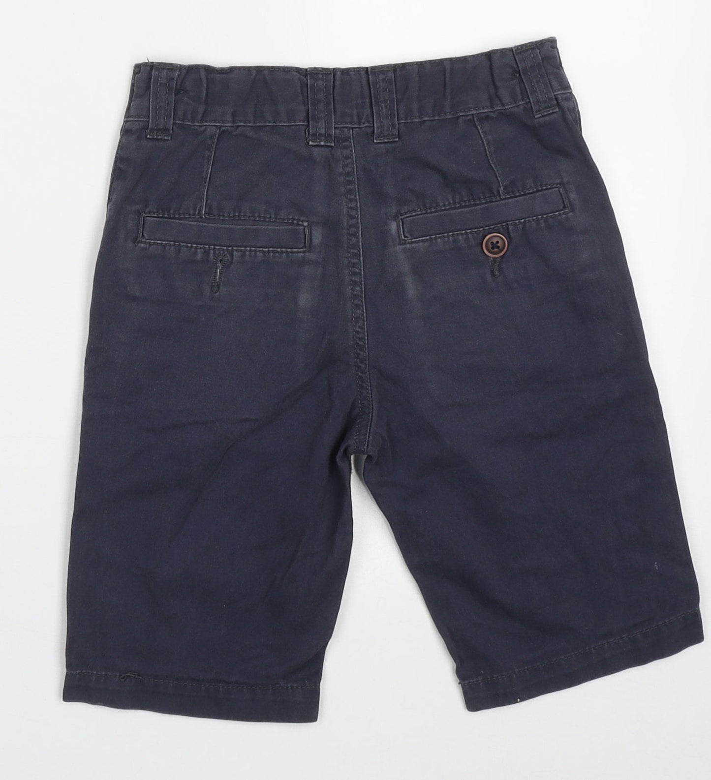 George Boys Blue  Cotton Bermuda Shorts Size 5-6 Years  Regular Buckle