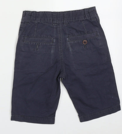George Boys Blue  Cotton Bermuda Shorts Size 5-6 Years  Regular Buckle