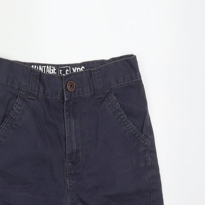 George Boys Blue  Cotton Bermuda Shorts Size 5-6 Years  Regular Buckle