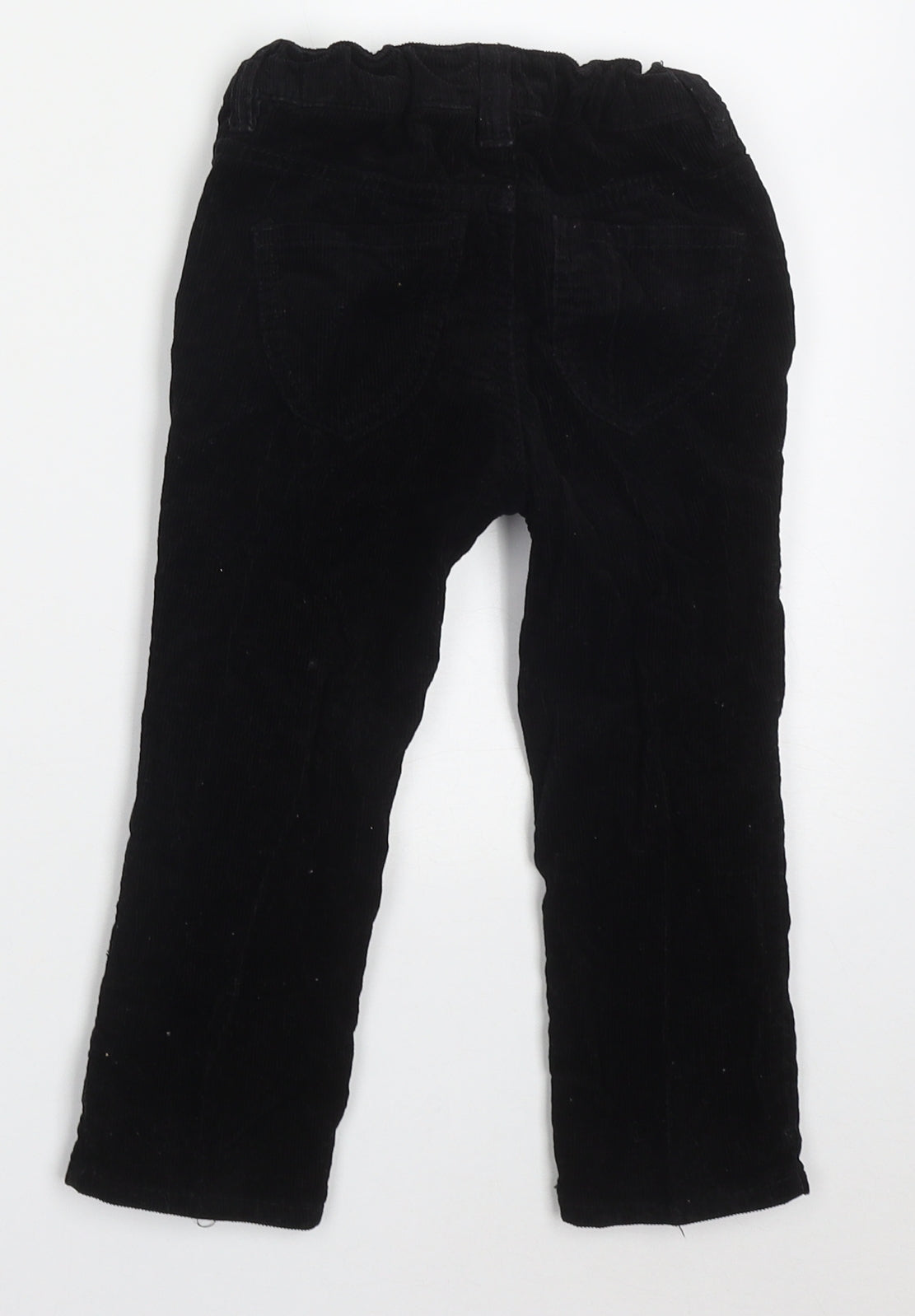 H&M Girls Black  Cotton Capri Trousers Size 2 Years  Regular Button