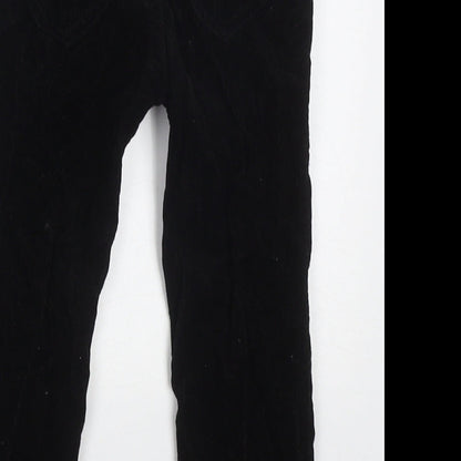 H&M Girls Black  Cotton Capri Trousers Size 2 Years  Regular Button