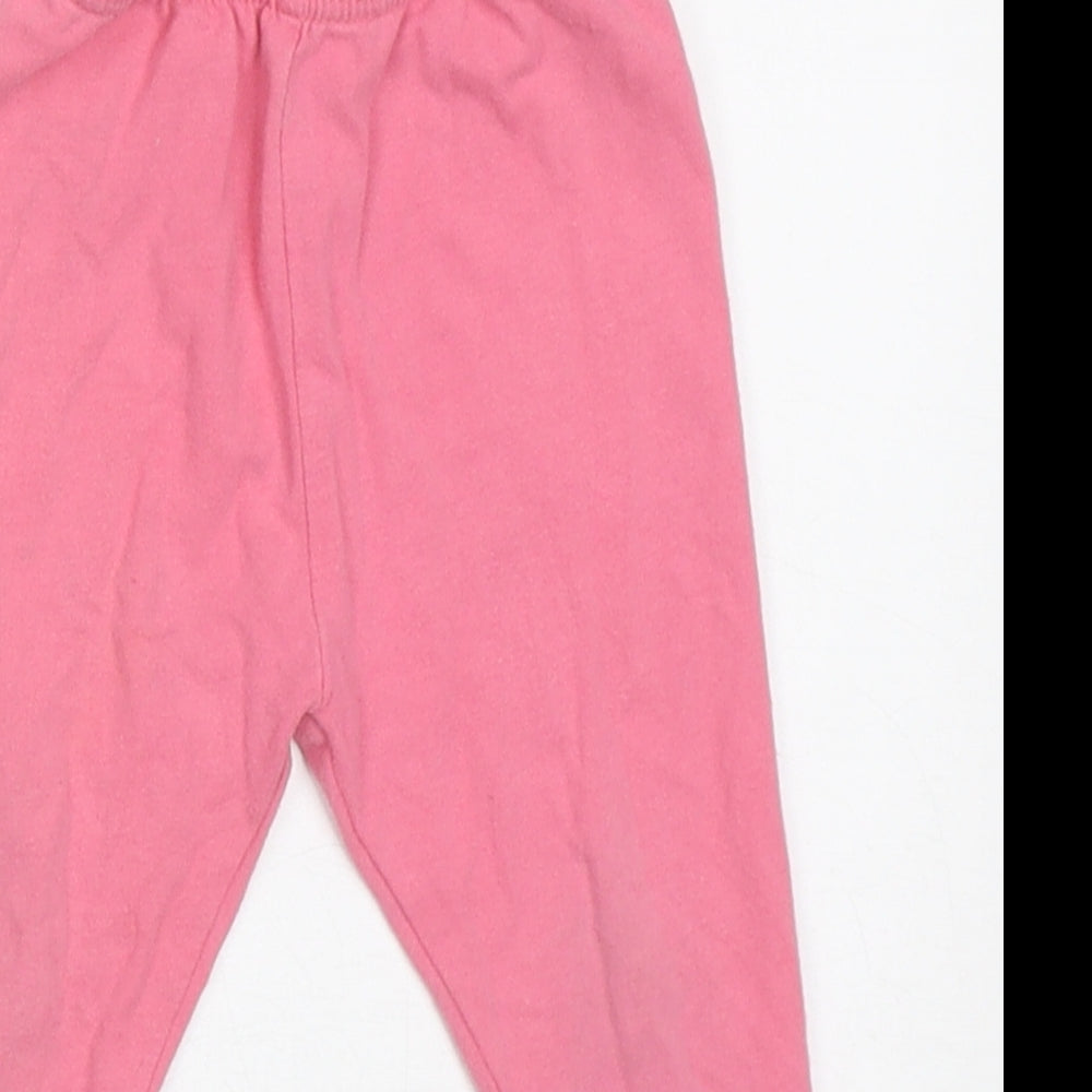 TU Girls Pink  Cotton Capri Trousers Size 2 Years  Regular Pullover