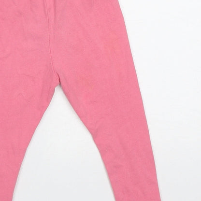 TU Girls Pink  Cotton Capri Trousers Size 2 Years  Regular Pullover