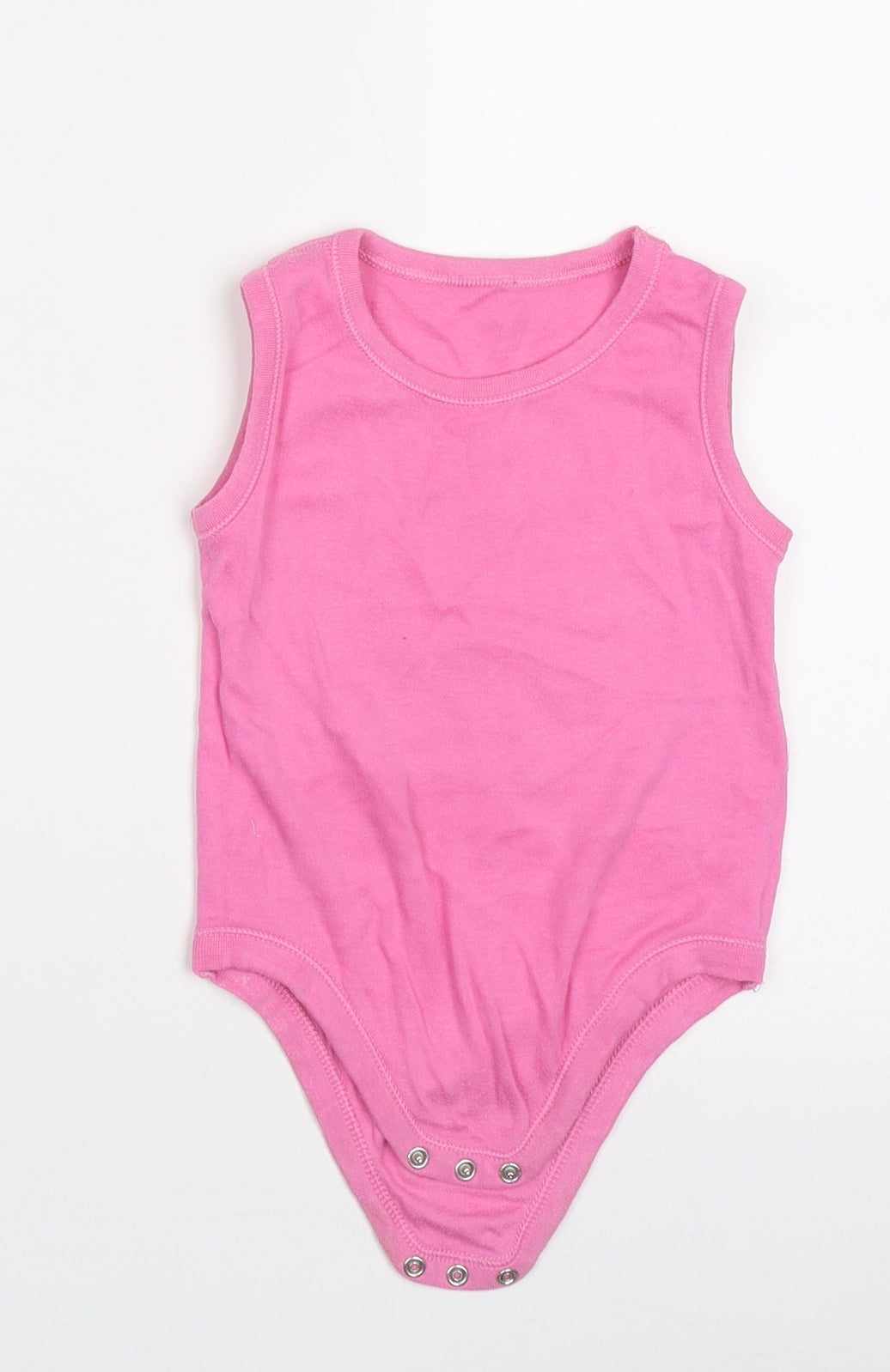 Matalan Girls Pink  Cotton Babygrow One-Piece Size 18-24 Months  Button