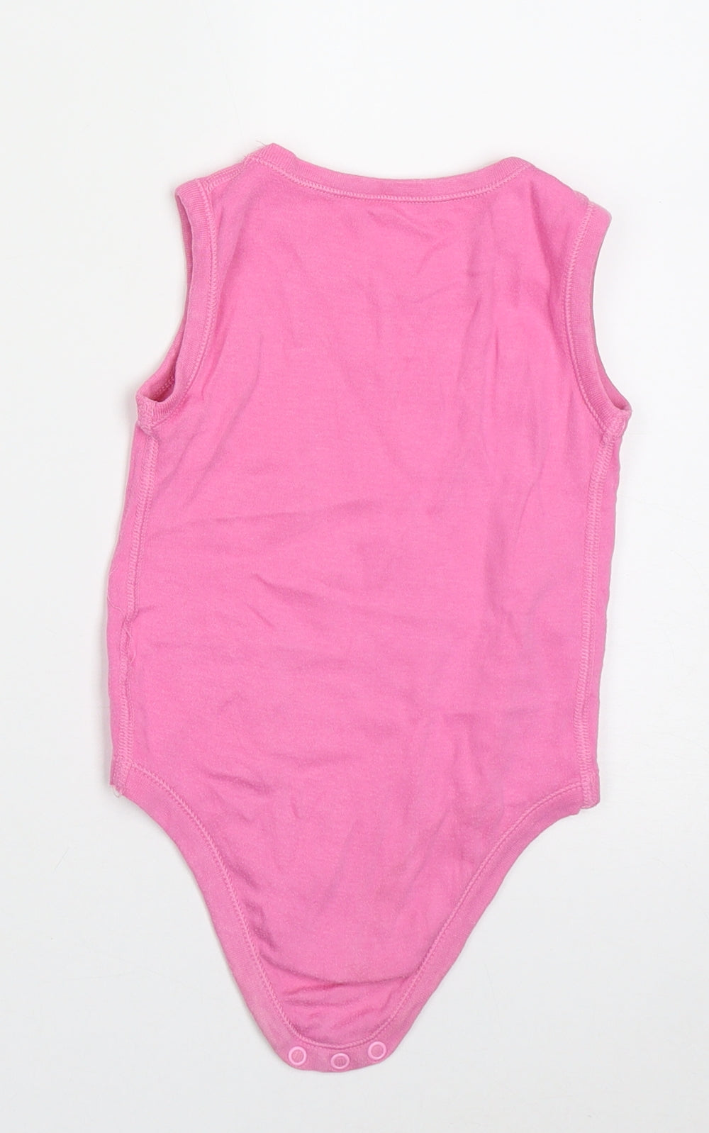 Matalan Girls Pink  Cotton Babygrow One-Piece Size 18-24 Months  Button