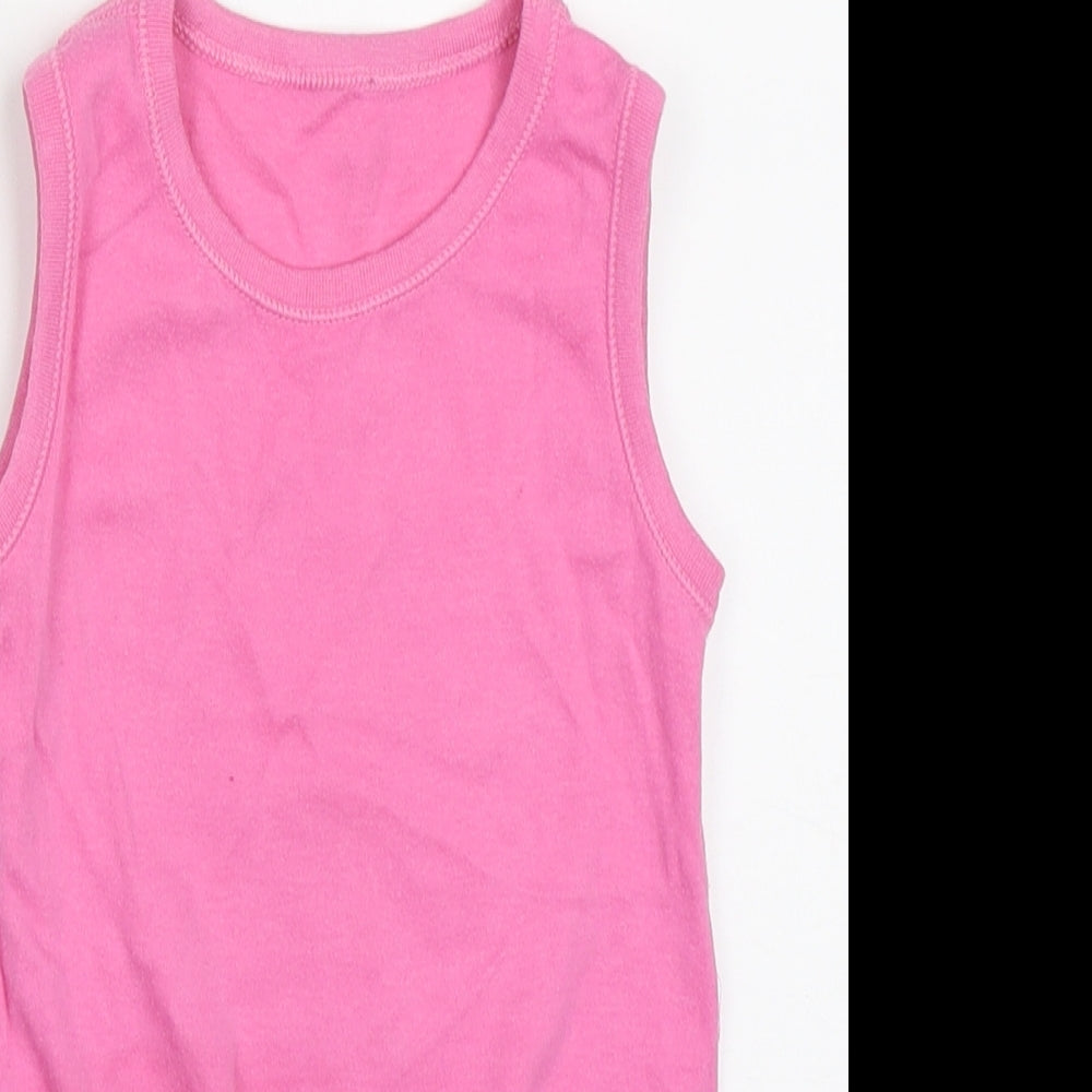 Matalan Girls Pink  Cotton Babygrow One-Piece Size 18-24 Months  Button