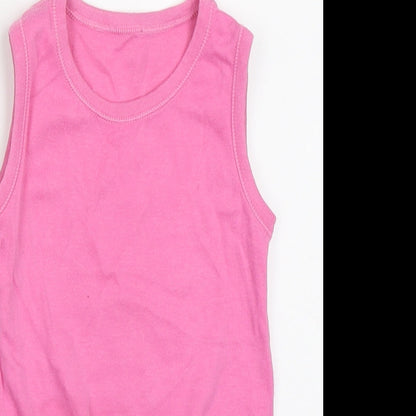 Matalan Girls Pink  Cotton Babygrow One-Piece Size 18-24 Months  Button