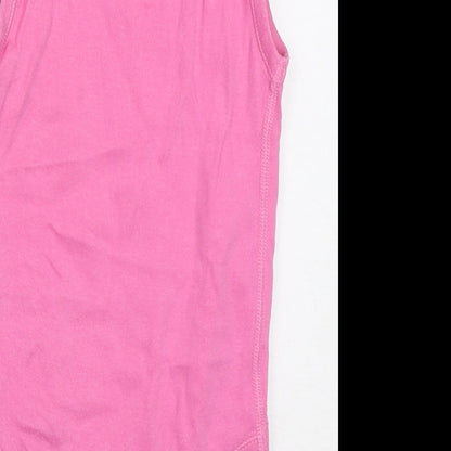 Matalan Girls Pink  Cotton Babygrow One-Piece Size 18-24 Months  Button