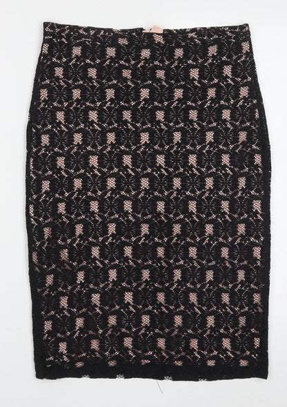 Dorothy Perkins Womens Pink Geometric Polyester A-Line Skirt Size 10   Zip