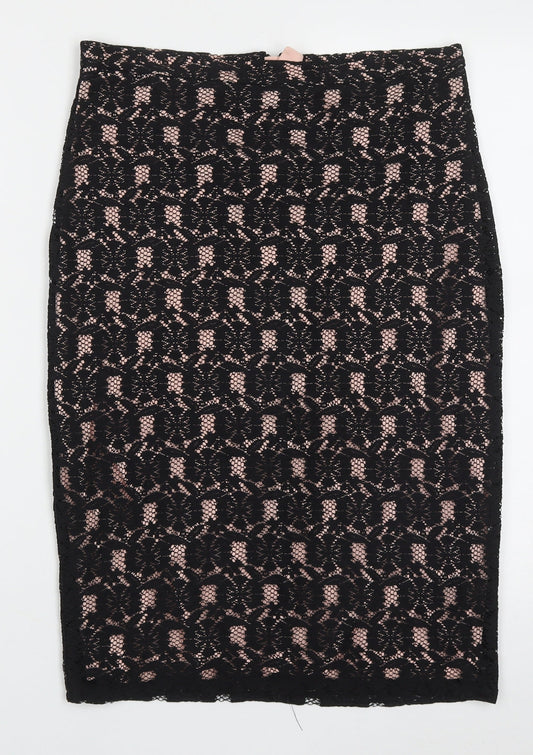 Dorothy Perkins Womens Pink Geometric Polyester A-Line Skirt Size 10   Zip