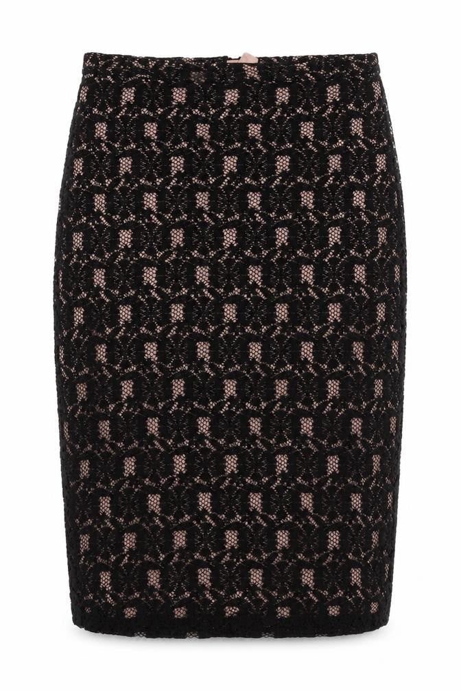 Womens UK Size 10 Dorothy Perkins A-Line Lace Skirt