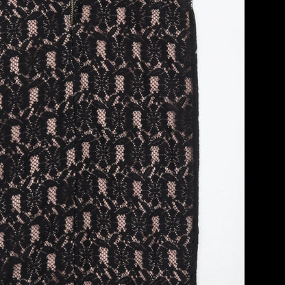 Dorothy Perkins Womens Pink Geometric Polyester A-Line Skirt Size 10   Zip