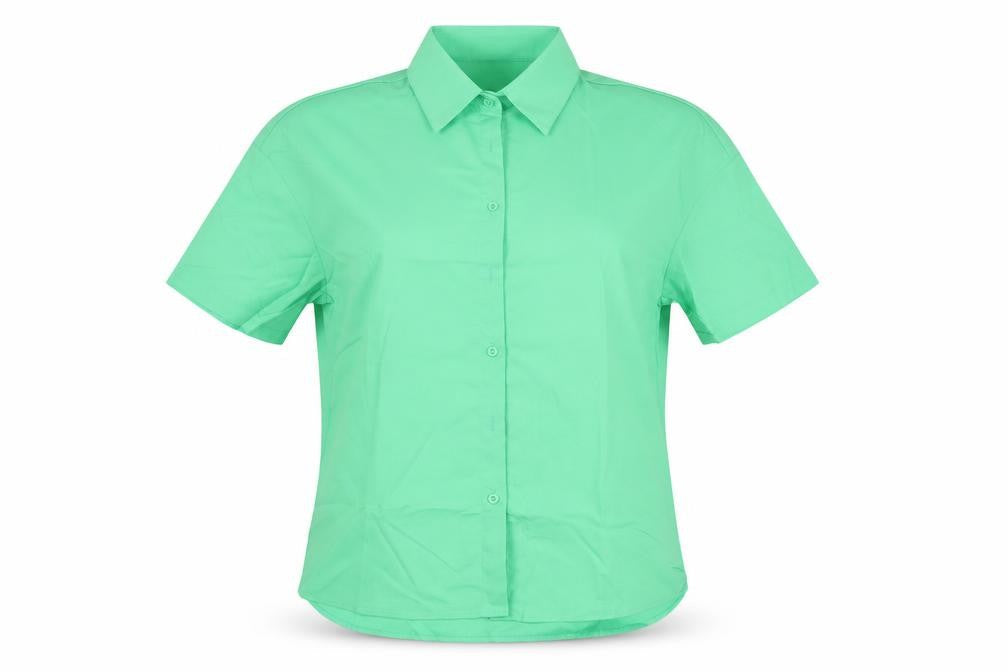 Womens UK Size M SheIn Green Basic Button-Up
