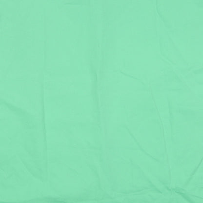 SheIn Womens Green  Polyester Basic Button-Up Size M Collared