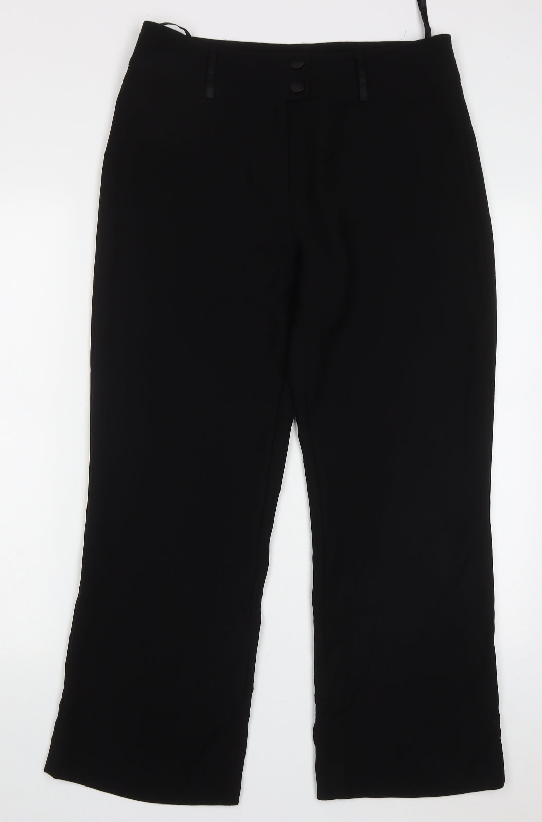 Womens UK Size 12 Marks and Spencer Regular Fit  Black Trousers