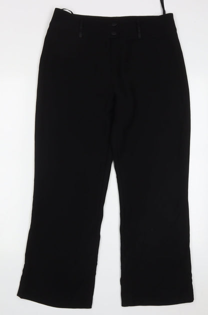 Womens UK Size 12 Marks and Spencer Regular Fit  Black Trousers