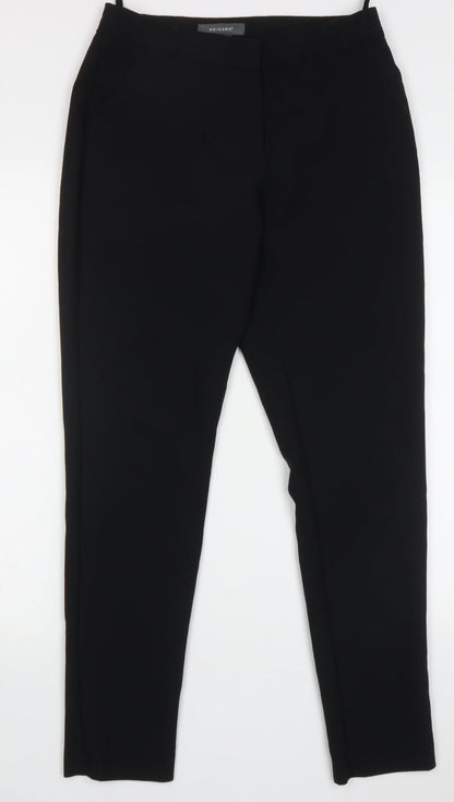 Primark Womens Black  Polyester Trousers  Size 8 L29 in Regular Hook & Eye