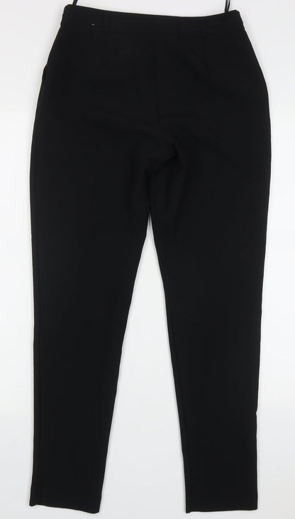 Primark Womens Black  Polyester Trousers  Size 8 L29 in Regular Hook & Eye