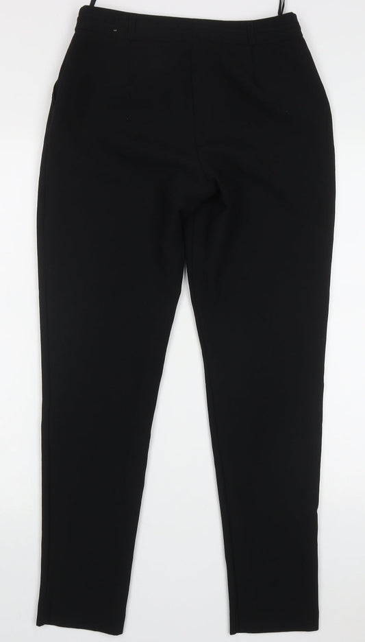 Primark Womens Black  Polyester Trousers  Size 8 L29 in Regular Hook & Eye
