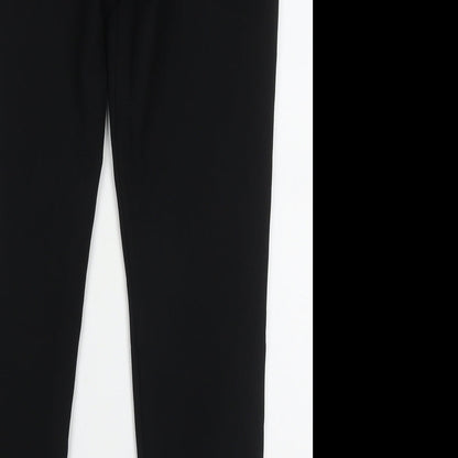 Primark Womens Black  Polyester Trousers  Size 8 L29 in Regular Hook & Eye