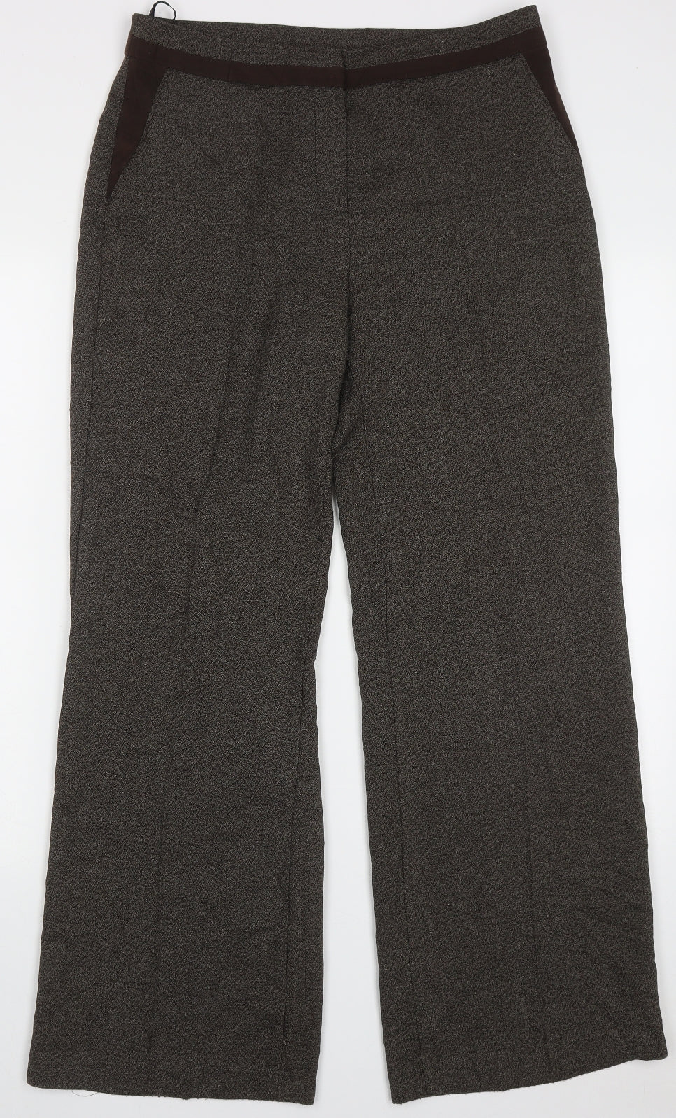 Womens UK Size 12 Marks and Spencer Regular Fit  Brown Trousers