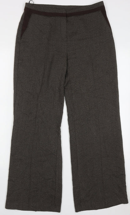 Womens UK Size 12 Marks and Spencer Regular Fit  Brown Trousers