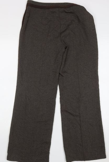 Womens UK Size 12 Marks and Spencer Regular Fit  Brown Trousers