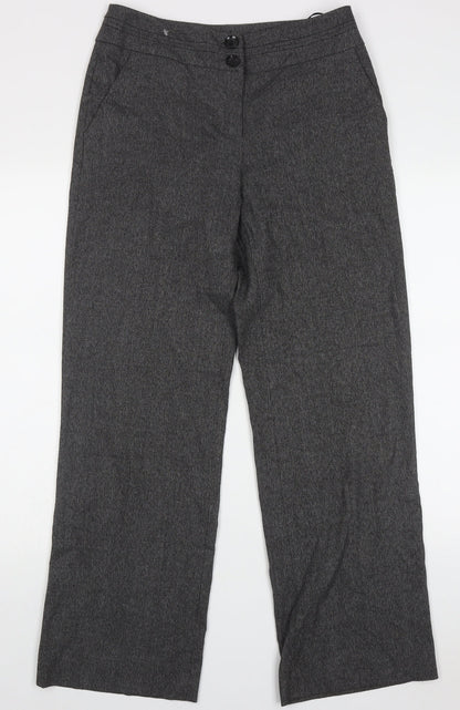 Autonomy Womens Grey  Polyester Trousers  Size 10 L31 in Regular Button