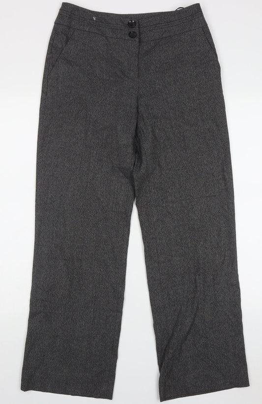 Autonomy Womens Grey  Polyester Trousers  Size 10 L31 in Regular Button