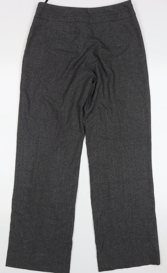 Autonomy Womens Grey  Polyester Trousers  Size 10 L31 in Regular Button