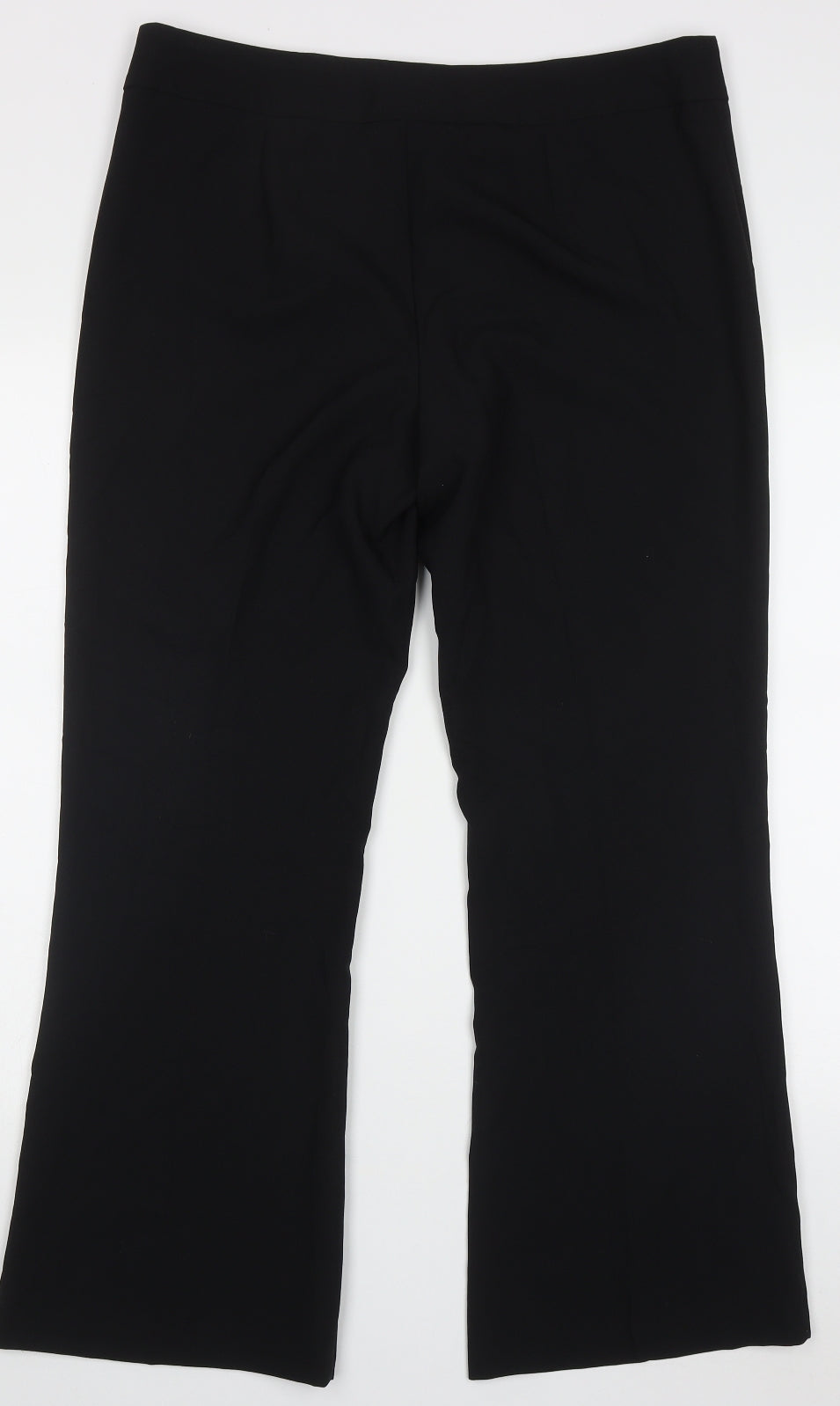 George Womens Black  Polyester Trousers  Size 14 L28 in Regular Hook & Eye