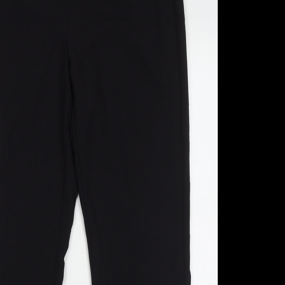 George Womens Black  Polyester Trousers  Size 14 L28 in Regular Hook & Eye