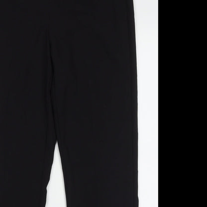 George Womens Black  Polyester Trousers  Size 14 L28 in Regular Hook & Eye