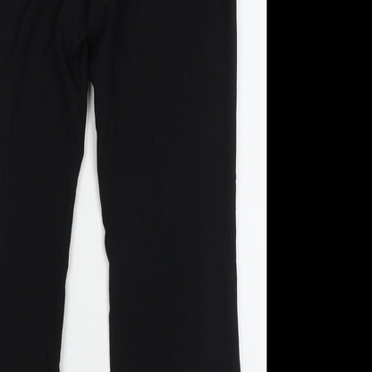 George Womens Black  Polyester Trousers  Size 14 L28 in Regular Hook & Eye