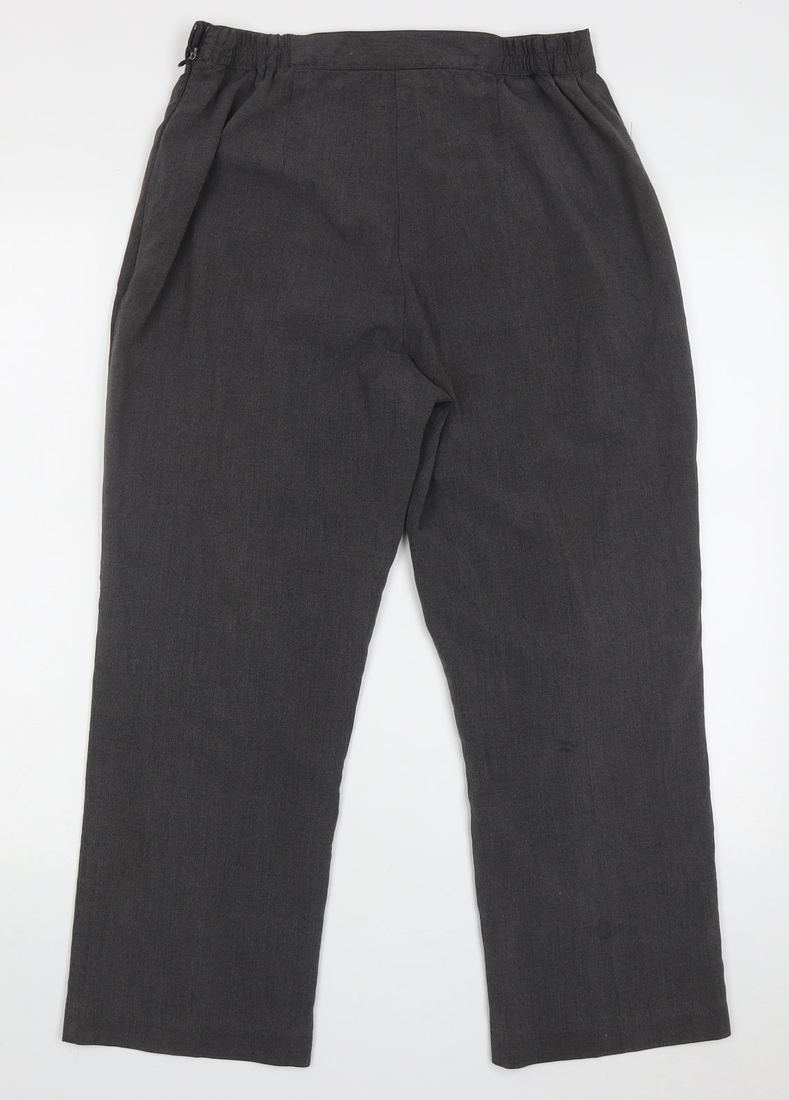 BM Womens Grey  Polyester Trousers  Size 12 L26 in Regular