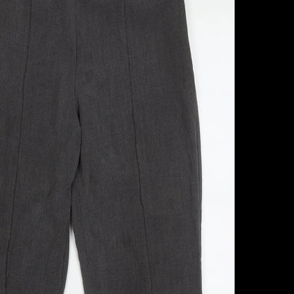 BM Womens Grey  Polyester Trousers  Size 12 L26 in Regular