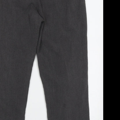 BM Womens Grey  Polyester Trousers  Size 12 L26 in Regular