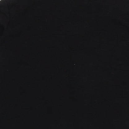 bader  Womens Black Crew Neck  Polyester Cardigan Jumper Size M