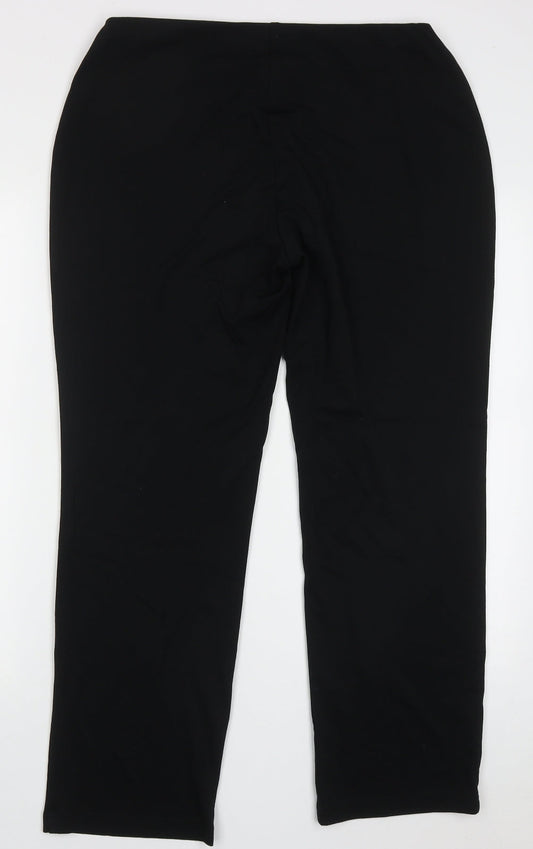 Womens UK Size 14 Marks and Spencer Regular Fit  Black Trousers