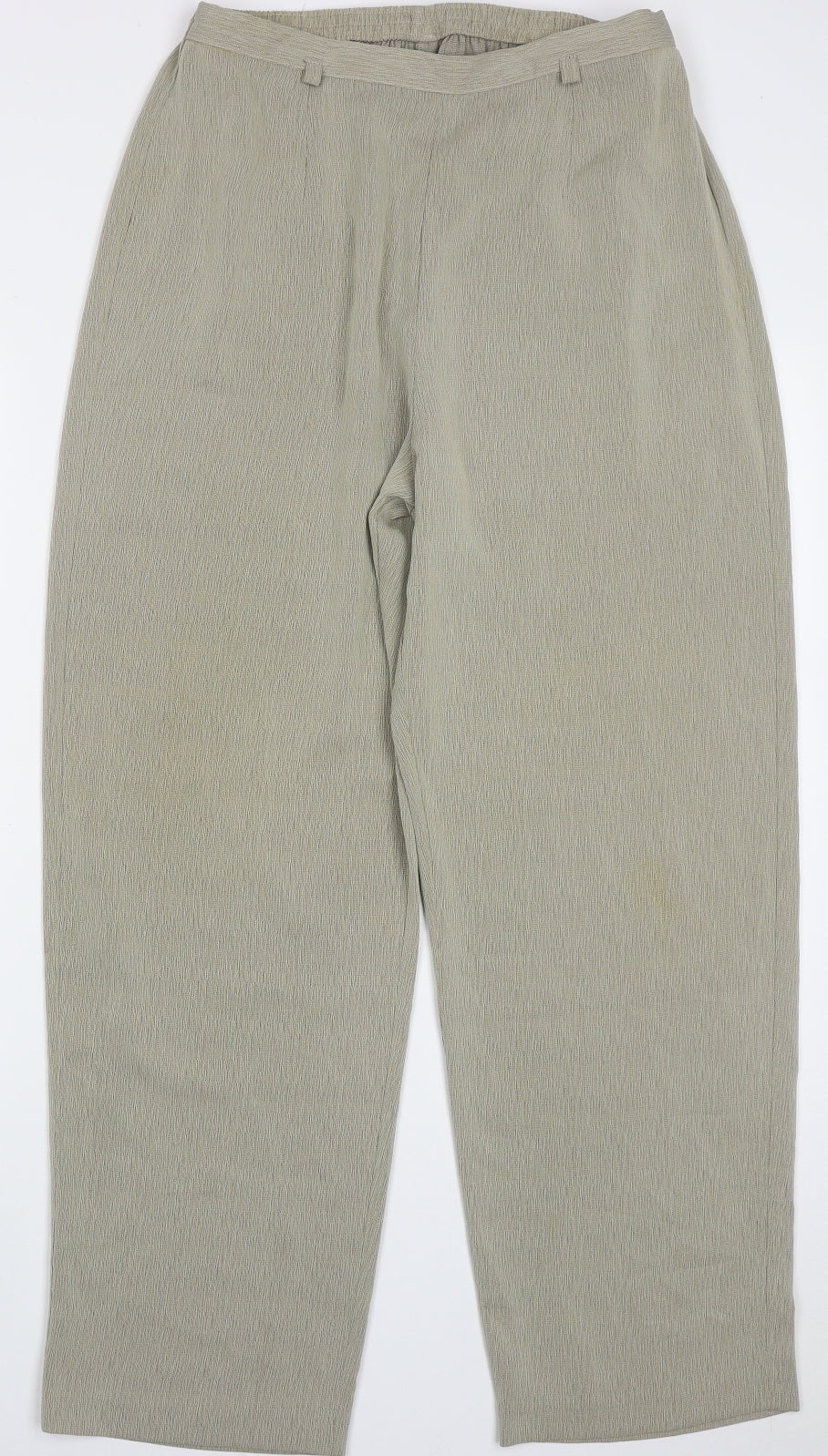 Womens UK Size 16 Preworn Regular Fit  Green Trousers