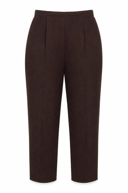 slimma Womens Brown  Polyester Trousers  Size 14 L29 in Regular
