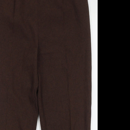slimma Womens Brown  Polyester Trousers  Size 14 L29 in Regular