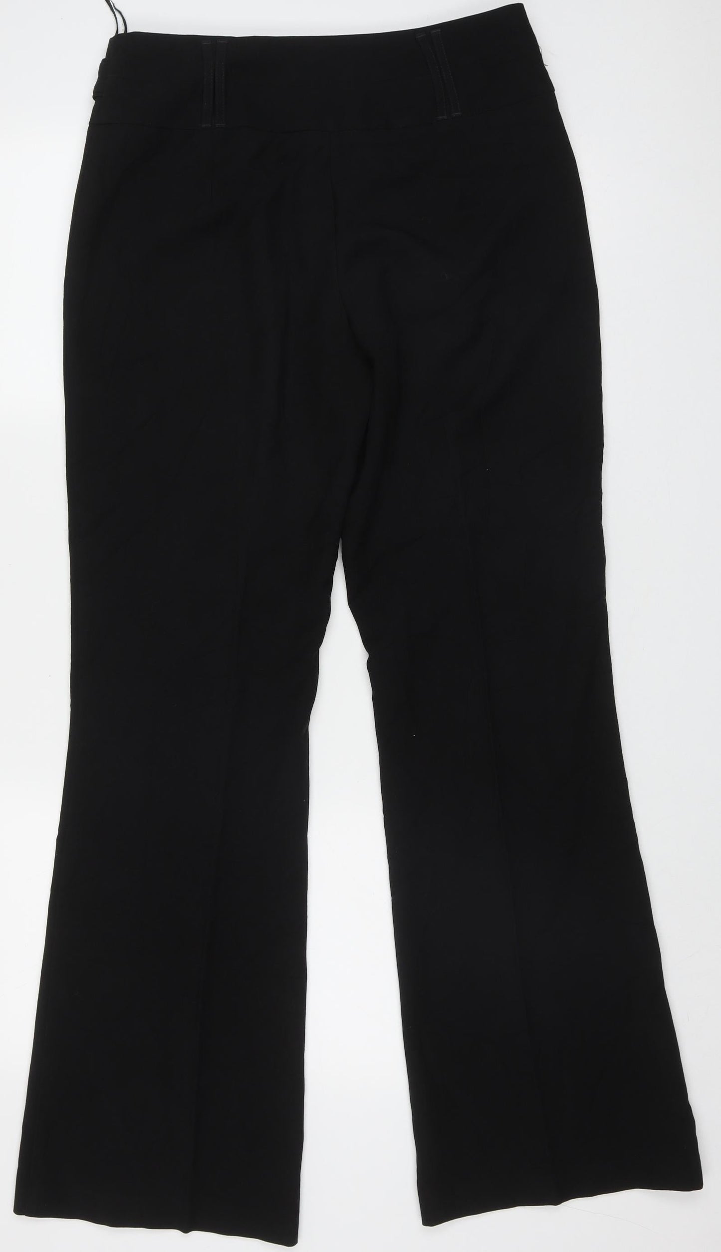George Womens Black  Polyester Trousers  Size 12 L33 in Regular Hook & Eye