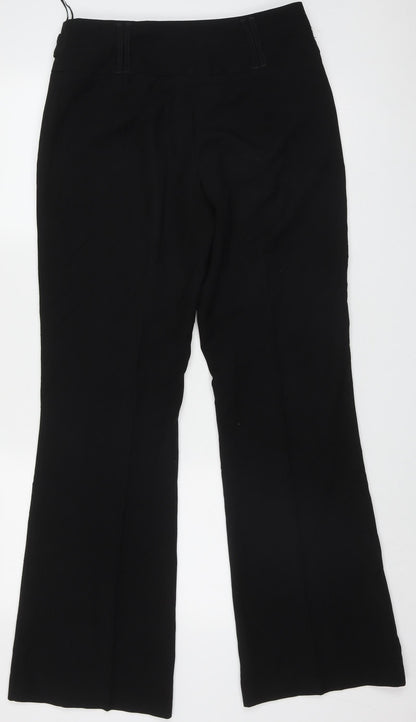 George Womens Black  Polyester Trousers  Size 12 L33 in Regular Hook & Eye