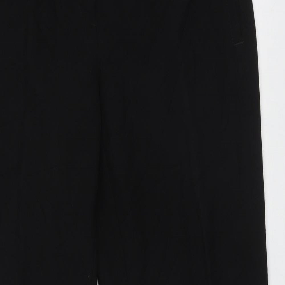 George Womens Black  Polyester Trousers  Size 12 L33 in Regular Hook & Eye