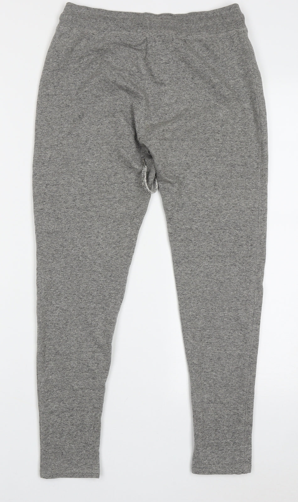 LEFTIES Womens Grey  Cotton Cropped Trousers Size L L25 in Regular Tie